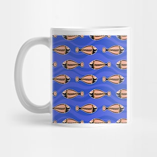 Abstract aboriginal art fish Pattern Mug